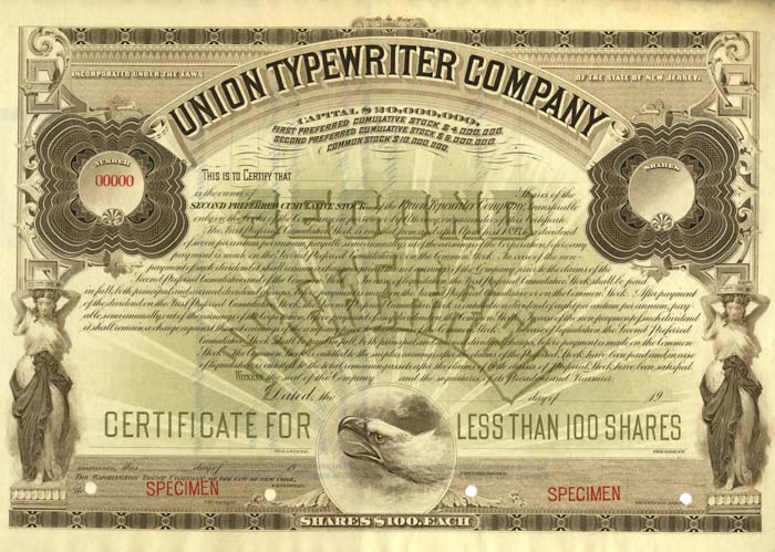 Union Typewriter Co. - Specimen